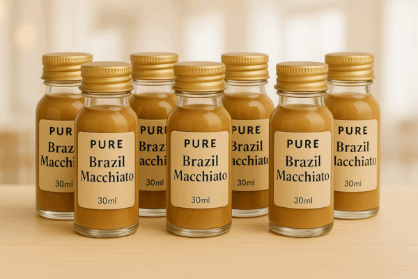 Brazil Macchiato – Cold Brewed Coffee with Almond milk [7x 30ml bottles] - Image 2